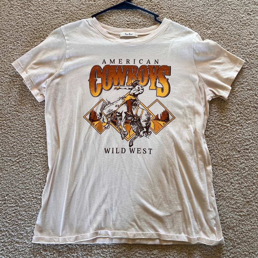 American Cowboys Wild West Cream T-Shirt